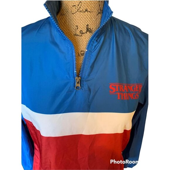 🍒 2/$20 🍒 Stranger Things Netflix Pullover Windbreaker  XS - Picture 3 of 4